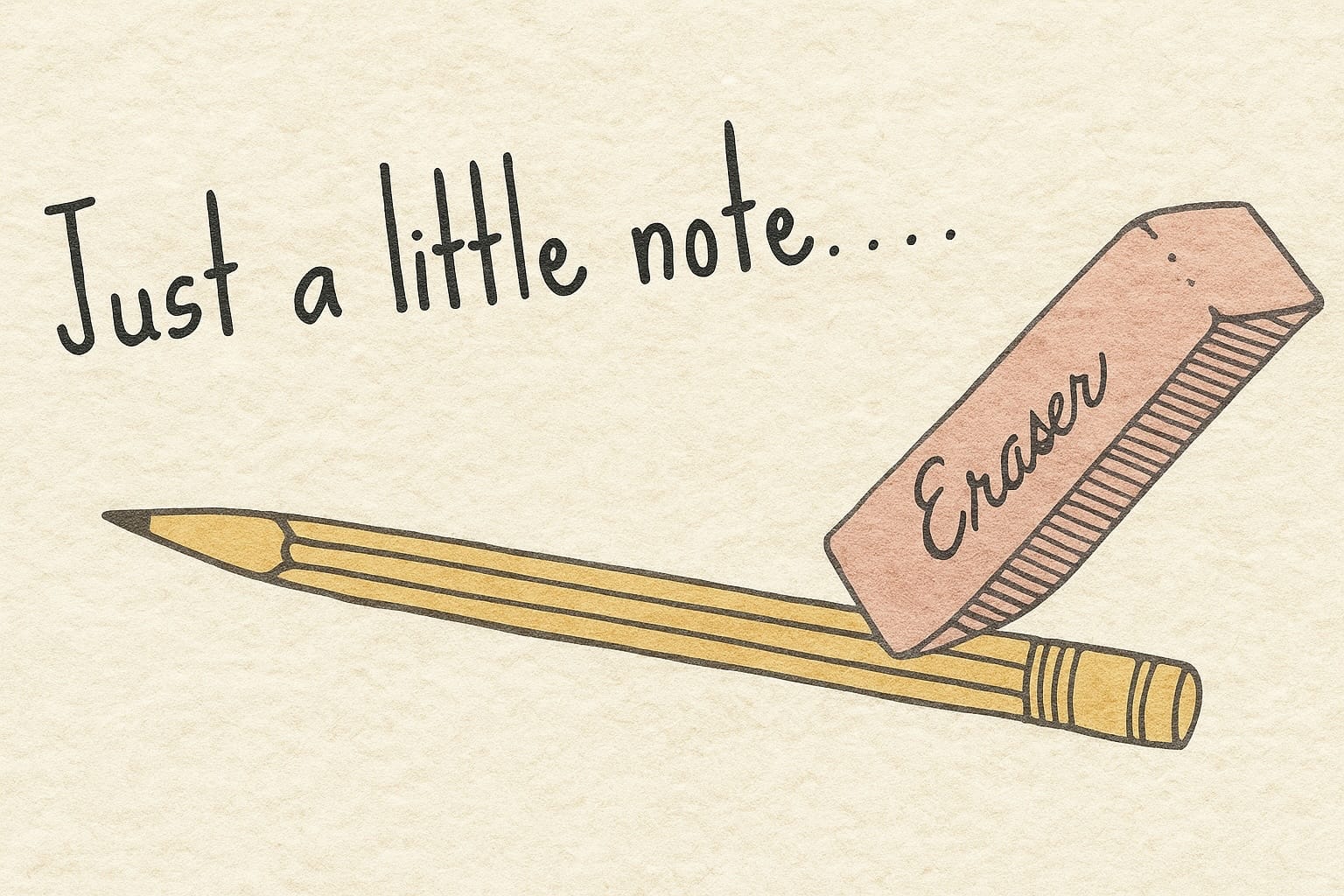 Note saying 'Just a little note'.