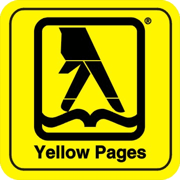 Illustration of advertising in yellow pages.
